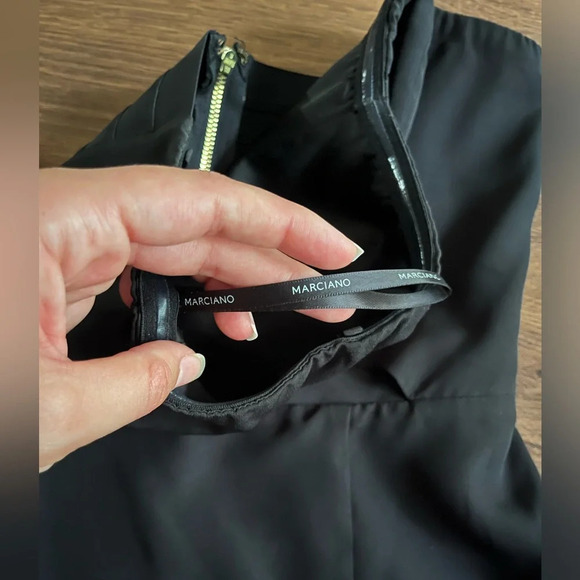 Marciano Little Black Strapless Dress w/cutout - Picture 4 of 8